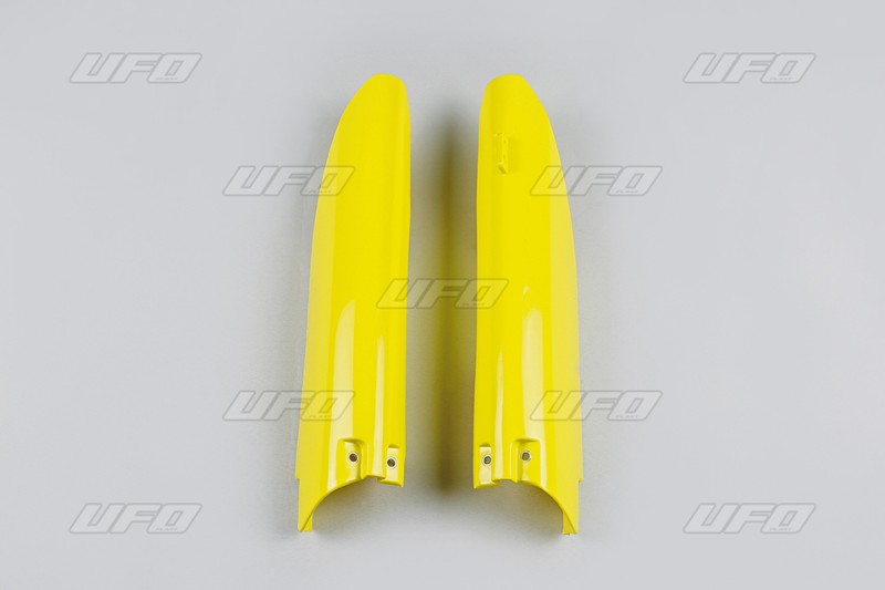 UFO OSŁONY TELESKOPÓW ( AMORTYZATORÓW ) PRZEDNICH SUZUKI RM 125/250 '07-'23, RMZ 250/450 '07-'23, KOLOR ŻÓŁTY