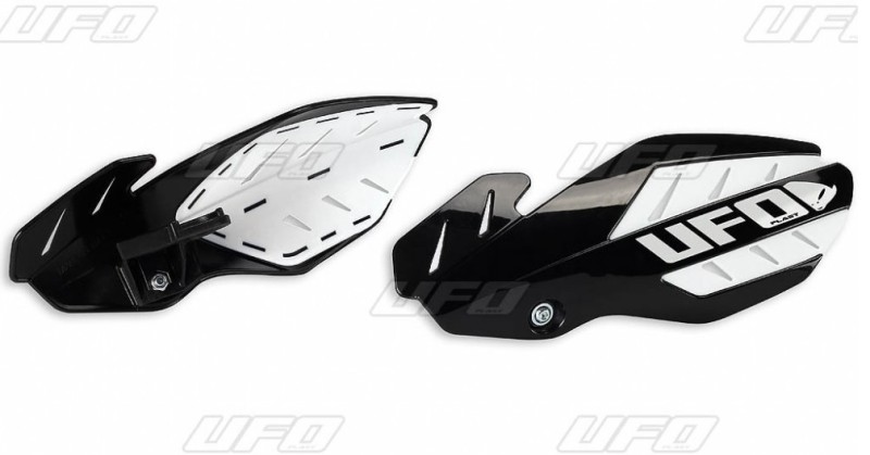 UFO OSŁONY RĄK (HANDBARY) FLAME SUZUKI RMZ 250/450 '12-'17 KOLOR CZARNY/BIAŁY (Z MOCOWANIAMI) - PROMOCJA