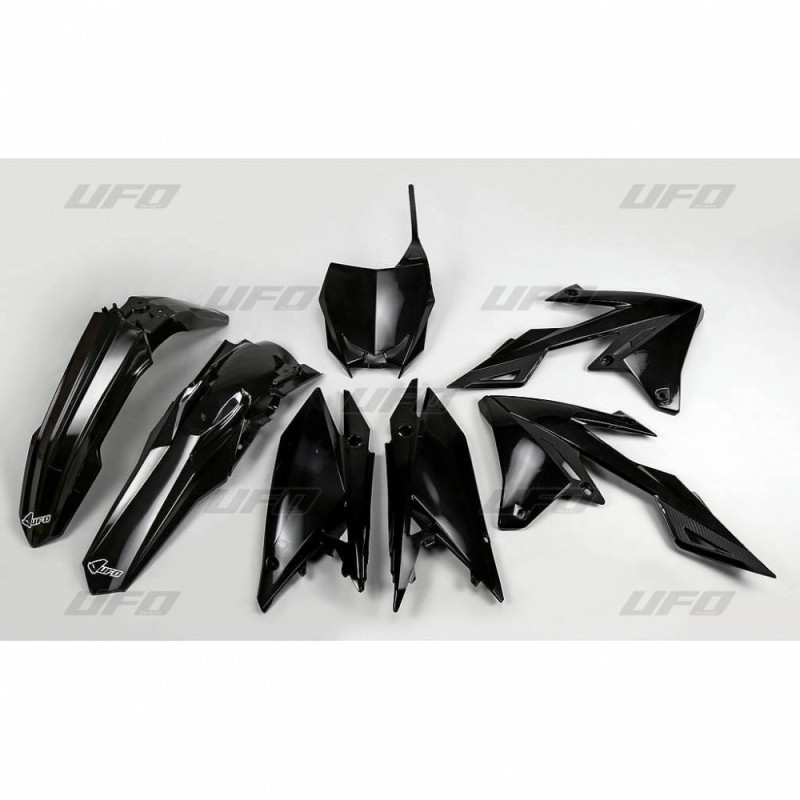 UFO KOMPLET PLASTIKÓW SUZUKI RMZ 250 '19-'25, RMZ 450 '18-'25 KOLOR CZARNY (SU418E001)