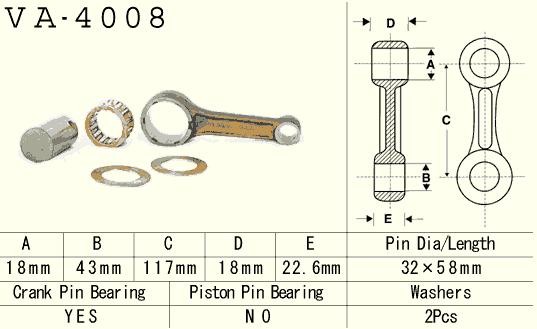 VESRAH KORBOWÓD KAWASAKI KEF 300 (KEF300) '95-'00, KLF300 (KLF300) '86-'05, KVF 300 (KVF300) '89-'02 (VA4008) (MADE IN JAPAN) (1)