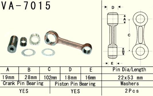 VESRAH KORBOWÓD SUZUKI RM 125 (RM125) '99-'03 (VA7015) (MADE IN JAPAN) (1)