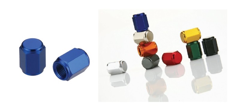 ACCEL NAKRĘTKI WENTYLA KOMPLET (2 SZT) KOLOR CZERWONY (1)