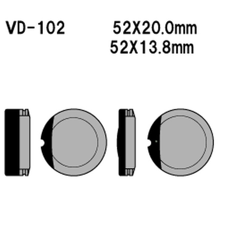 VESRAH KLOCKI HAMULCOWE KH13 HONDA CB 360/550/750 (MADE IN JAPAN) (1)