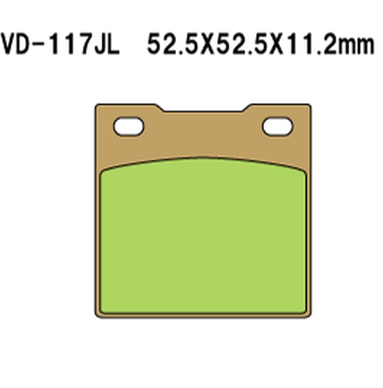 VESRAH KLOCKI HAMULCOWE KH45 SPIEK METALICZNY (ZŁOTE) (MADE IN JAPAN) (1)