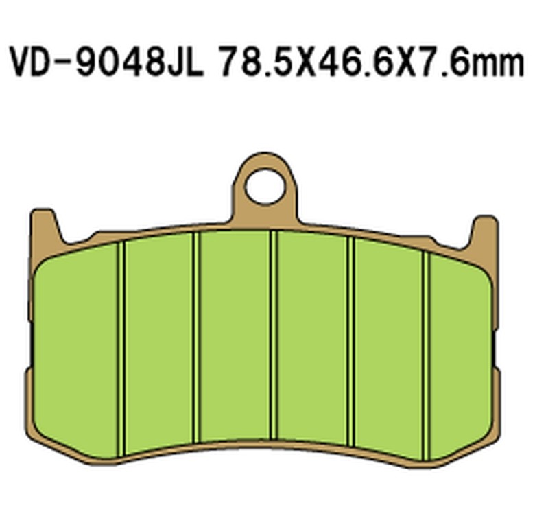 VESRAH KLOCKI HAMULCOWE KH491 SPIEK METALICZNY (ZŁOTE) PRZÓD TRIUMPH DAYTONA 675 '09-'19 (MADE IN JAPAN) (1)