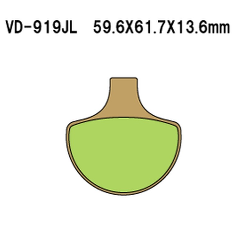 VESRAH KLOCKI HAMULCOWE KH94 SPIEK METALICZNY (ZŁOTE) PRZÓD HARLEY DAVIDSON (MADE IN JAPAN) (1)