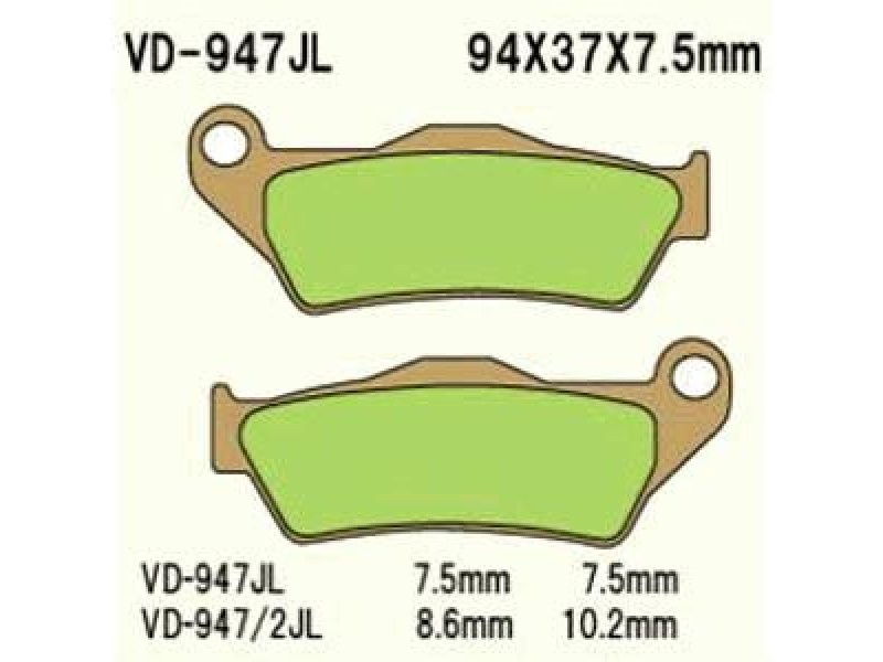 VESRAH KLOCKI HAMULCOWE KH181 SPIEK METALICZNY (ZŁOTE) KTM SX/EXC PRZÓD (MADE IN JAPAN) (1)