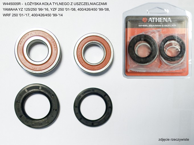 Athena Łożyska koła tył Yamaha YZ 125/250 YZ250/450F WR250/450F 99-20 (25-1252)