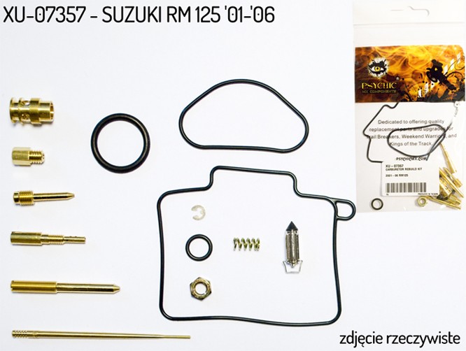 PSYCHIC ZESTAW NAPRAWCZY GAŹNIKA SUZUKI RM 125 '01-'06 (26-1124) (NA 1 GAŹNIK)