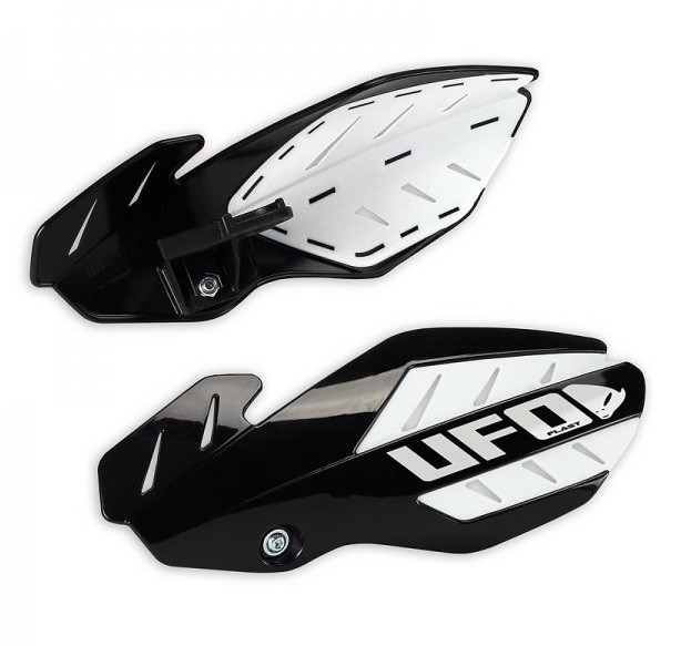 UFO OSŁONY RĄK (HANDBARY) FLAME YAMAHA YZ 125/250 '14-'17 KOLOR CZARNY/BIAŁY (Z MOCOWANIAMI) - PROMOCJA (1)
