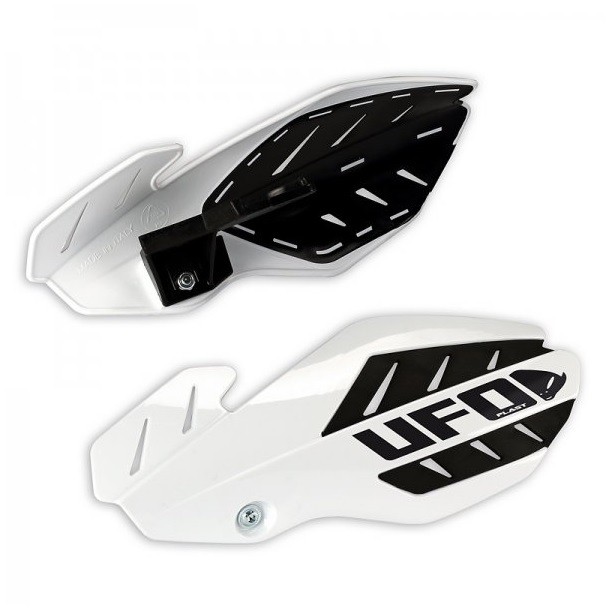 UFO OSŁONY RĄK (HANDBARY) FLAME YAMAHA YZ 125/250 '14-'17 KOLOR BIAŁY/CZARNY (Z MOCOWANIAMI) - PROMOCJA