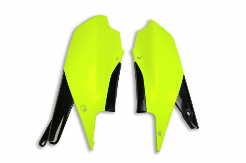 UFO BOCZKI TYLNE YAMAHA YZF 250 '19, YZF 450 18-19 KOLOR ŻÓŁTY FLUO
