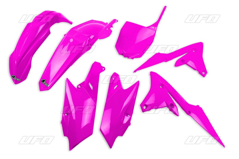 UFO KOMPLET PLASTIKÓW YAMAHA YZF 250 '14-'18, YZF 450 '14-'17 KOLOR RÓŻOWY FLUO (YA318P)
