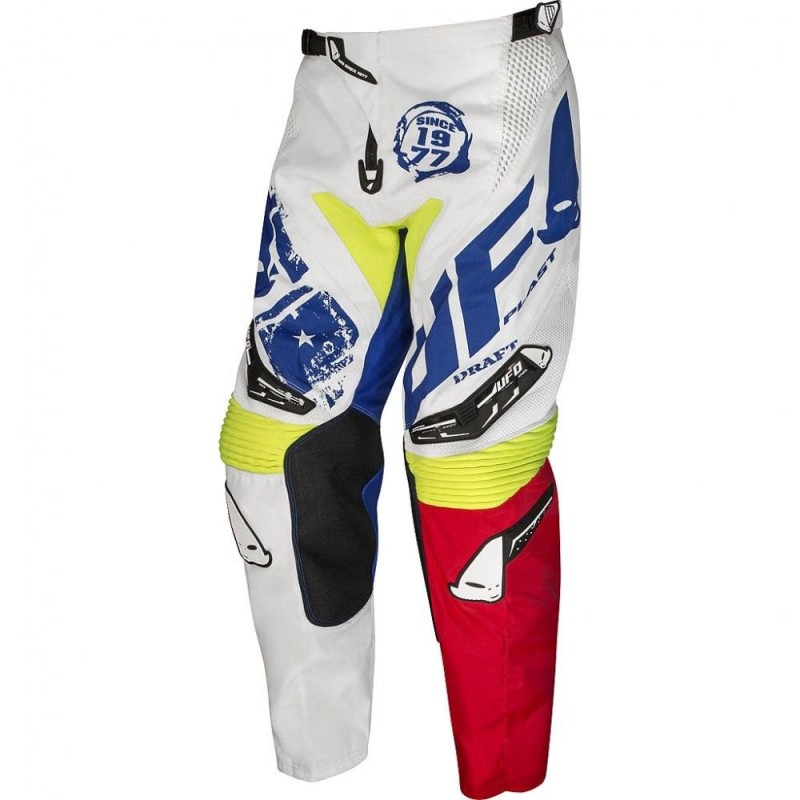 UFO SPODNIE DRAFT KOLOR BIAŁY/NIEBIESKI/CZERWONY/ŻÓŁTY FLUO ROZMIAR XXXL / EU58 / US40
