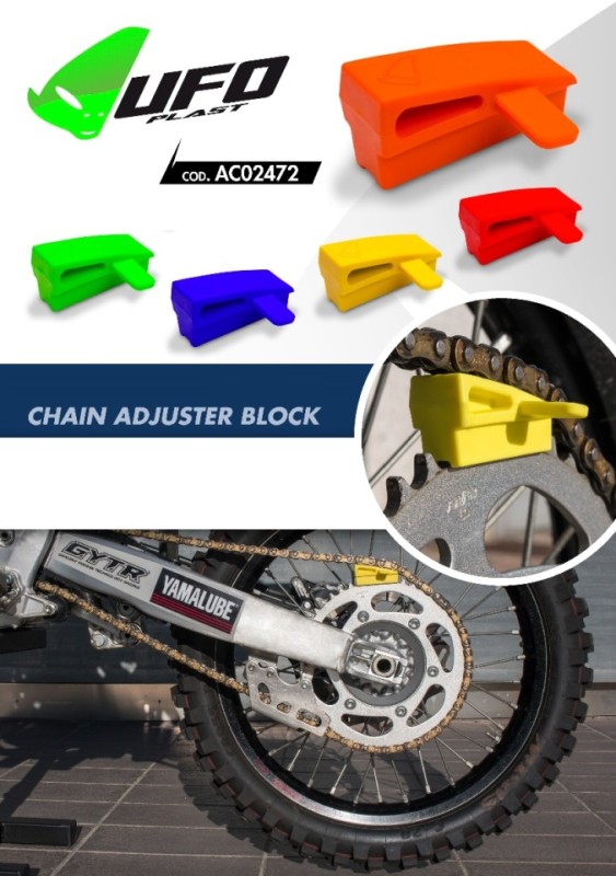 UFO KLINY DO REGULACJI NACIĄGU ŁAŃCUCHA NAPĘDOWEGO ( ZESTAW 5 SZT W KOLORZE POMARAŃCZOWYM, CZERWONYM, ŻÓŁTYM, NIEBIESKIM, ZIELONYM) (1)