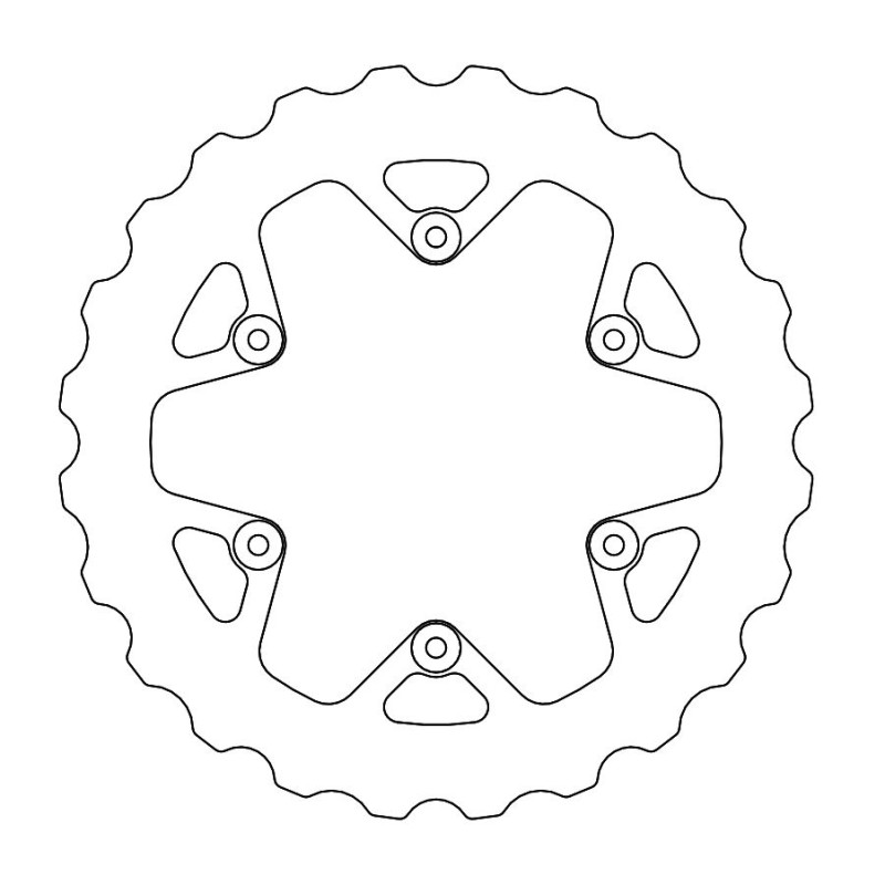 MOTO-MASTER TARCZA HAMULCOWA TYŁ (PEŁNA) MUD SERIES (BŁOTO) 245MM YAMAHA YZ 125 '02-'18, YZ 250 '02-'20, YZF 250/450 '02-'18 (1)