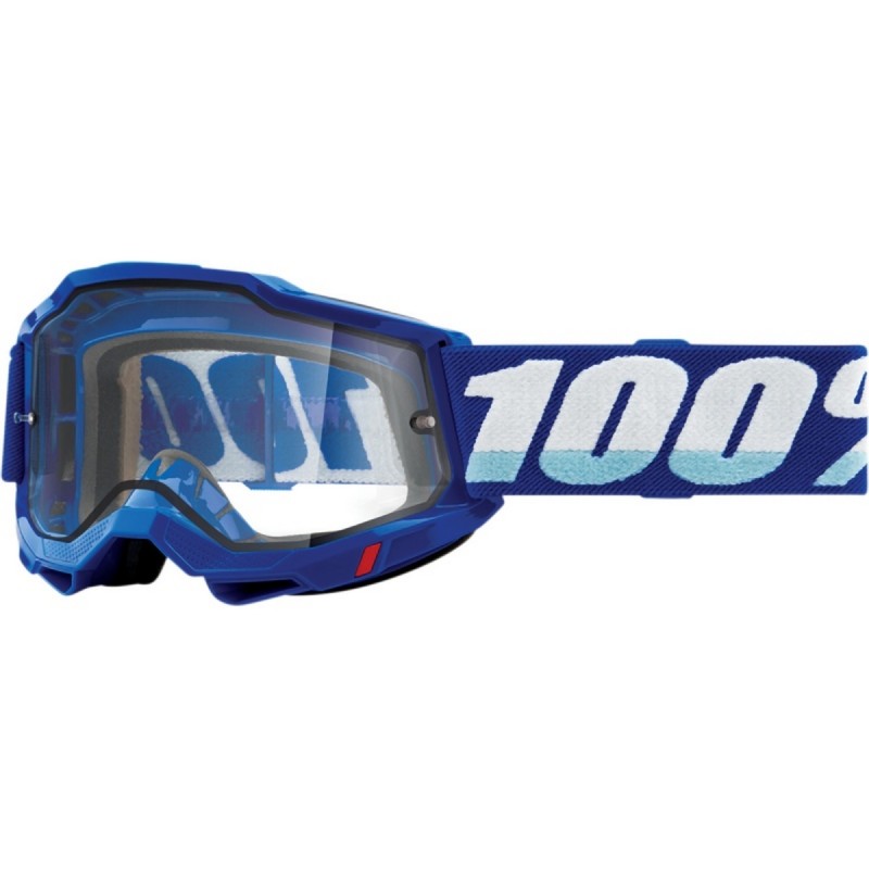 100 PROCENT GOGLE ACCURI 2 ENDURO MOTO BLUE - DUAL CLEAR LENS - KOLOR NIEBIESKI /BIAŁY SZYBKA PODWÓJNA PRZEŹROCZYSTA STARY KOD: 50221-501-02
