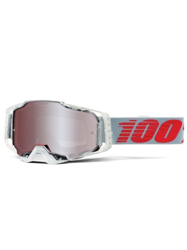 100 PROCENT GOGLE ARMEGA X-RAY - MIRROR SILVER LENS - KOLOR SZARY/PRZEŹROCZYSTY SZYBKA SREBRNE LUSTRO