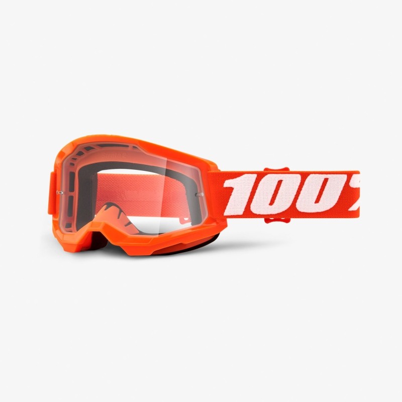 100% Gogle Strata 2 pomarańczowe szyba przeźroczysta