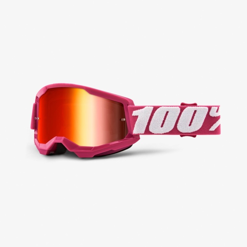 100 PROCENT WYPRZEDAŻ GOGLE STRATA 2 FLETCHER - MIRROR RED LENS - KOLOR FUKSJA SZYBKA CZERWONE LUSTRO STARY KOD: 50421-251-06