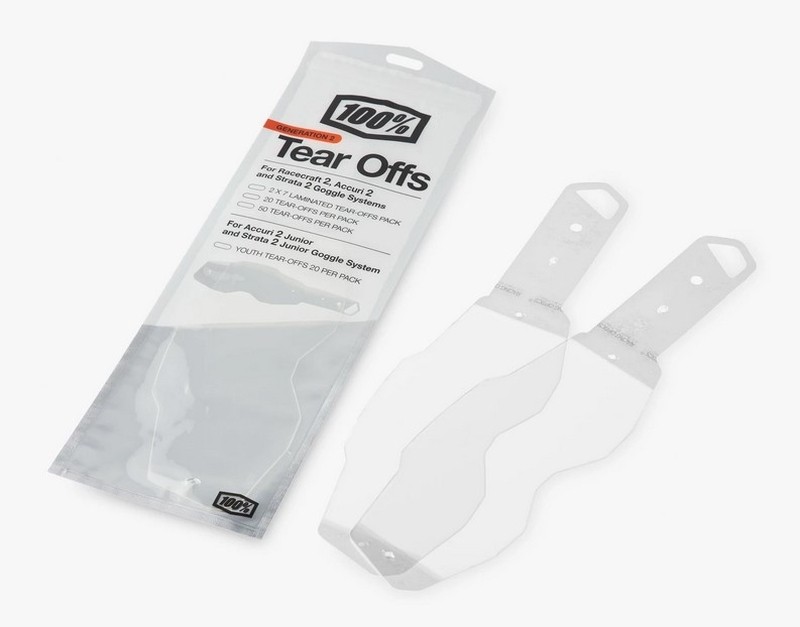 100 PROCENT RC2/AC2/ST2 LAMINATED TEAR-OFFS 2X7PK - ZRYWKI / ZRZUTKI LAMINOWANE DO GOGLI RACECRAFT 2 / ACCURI 2 / STRATA 2 PAKOWANE 2X7 SZTUK STARY KOD: 51018-201-14