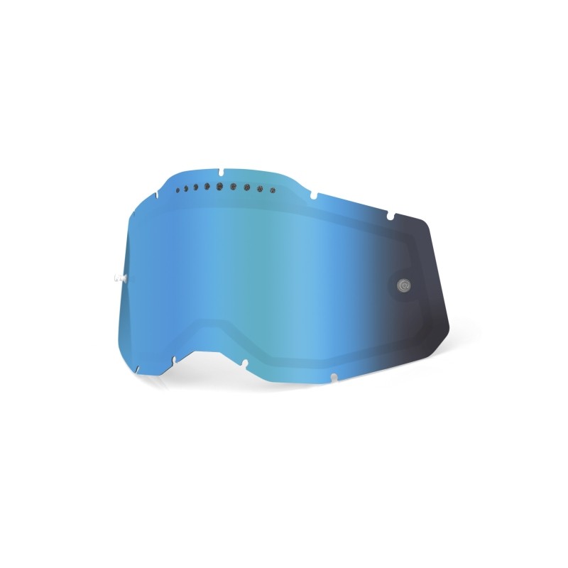 100 PROCENT RC2/AC2/ST2 REPLACEMENT LENS - VENTED DUAL PANE MIRROR BLUE, SZYBA/SZYBKA/SZYBKA DO GOGLI RACECRAFT 2/ACCURI 2/STRATA2 PODWÓJNA WENTYLOWANA KOLOR NIEBIESKI STARY KOD: 51008-650-01