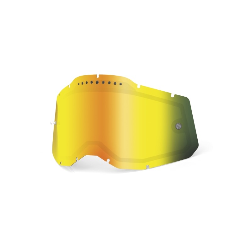 100 PROCENT RC2/AC2/ST2 REPLACEMENT LENS - VENTED DUAL PANE MIRROR GOLD, SZYBA/SZYBKA/SZYBKA DO GOGLI RACECRAFT 2/ACCURI 2/STRATA2 PODWÓJNA WENTYLOWANA KOLOR ZŁOTY STARY KOD: 51008-659-01