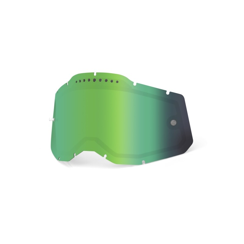 100 PROCENT RC2/AC2/ST2 REPLACEMENT LENS - VENTED DUAL PANE MIRROR GREEN, SZYBA/SZYBKA/SZYBKA DO GOGLI RACECRAFT 2/ACCURI 2/STRATA2 PODWÓJNA WENTYLOWANA KOLOR ZIELONY STARY KOD: 51008-660-01