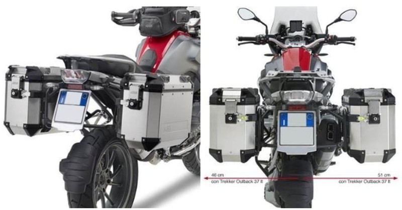 KAPPA STELAŻ KUFRÓW BOCZNYCH MONOKEY CAM SIDE BMW R 1200 GS (13-18), R 1250 GS (19), R 1250 GS Adventure (19) - POD KUFRY KFR K'FORCE ALU
