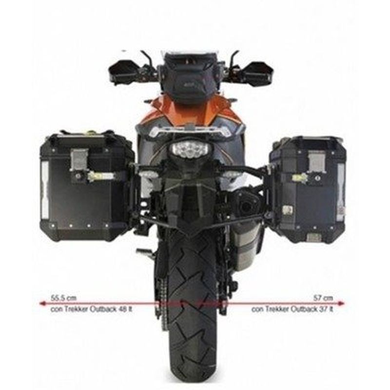 KAPPA STELAŻ KUFRÓW BOCZNYCH MONOKEY CAM SIDE KTM 1190 Adventure / R (13-16), 1050 Adventure / 1290 Super Adventure (15-16), 1090 Adventure / 1290 Super Adventure R / S (17-19), T (17) - POD KUFRY KFR K'FORCE ALU (1)