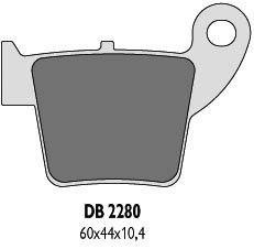 DELTA BRAKING KLOCKI HAMULCOWE KH346 HONDA CR/CRF 02-16 TYŁ - ZASTĘPUJĄ DB2280MX-N ORAZ DB2280QD-N (1)