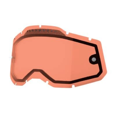 100 PROCENT RC2/AC2/ST2 REPLACEMENT LENS - VENTED DUAL PANE ROSE - SZYBA/SZYBKA DO GOGLI RACECRAFT 2/ ACCURI 2/ STRATA 2 PODWÓJNA WENTYLOWANA KOLOR RÓŻOWY