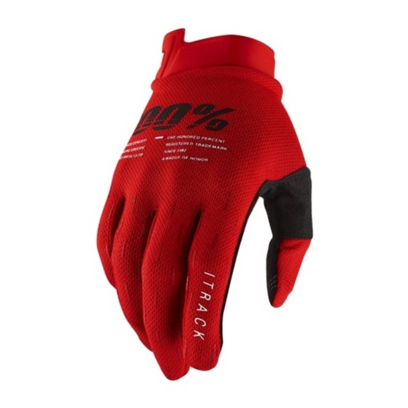 100 PROCENT RĘKAWICE CROSS/ENDURO ITRACK RED KOLOR CZERWONY ROZMIAR M STARY KOD: 10015-003-11