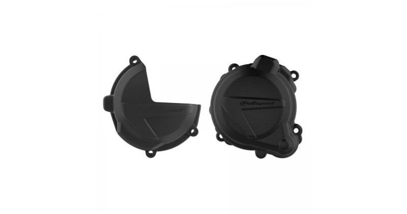 POLISPORT ZESTAW OSŁONA POKRYWY (DEKLA) ALTERNATORA ORAZ OSŁONA POKRYWY SPRZĘGŁA BETA 300 RR '13-'25; XTRAINER 300 '18-'25 KOLOR CZARNY (8463300001+8465800001)