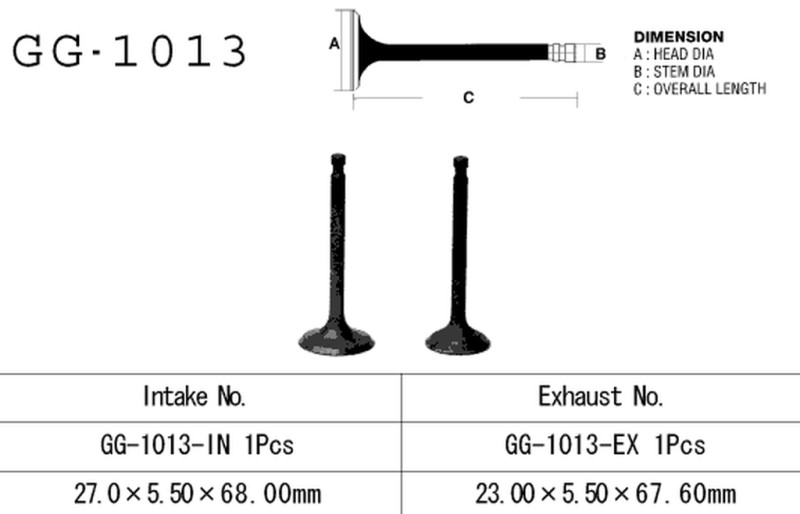 VESRAH ZAWÓR WYDECHOWY HONDA ATC 90 '71-'78, ATC 110 '79-'85, CT 90 '70-'79, ST 90 '73-'75 (OEM: 14721-028-790,14721-943-801) (1SZT.) (MADE IN JAPAN) (1)
