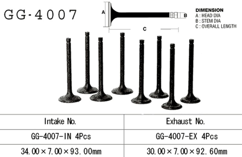 VESRAH ZAWÓR WYDECHOWY KAWASAKI KZ 650 '81-83' KZ 750 '80-82' (OEM: 12005-1006) (1SZT.) (MADE IN JAPAN) (1)