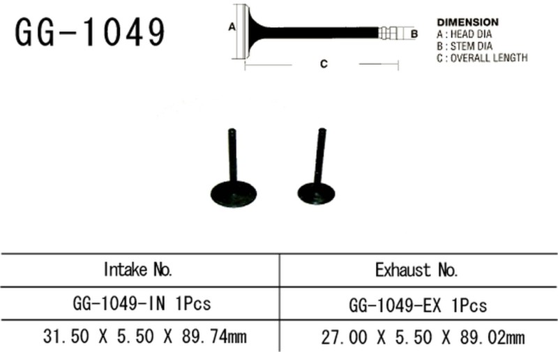 VESRAH ZAWÓR SSĄCY HONDA CRF 230 '03-20' (OEM: 14711-KBB-900) (1SZT.) (MADE IN JAPAN) (1)