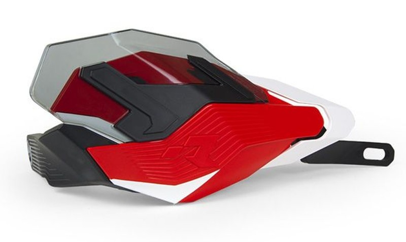 RACETECH (RTECH) OSŁONY RĄK (HANDBARY) HP3 ADVENTURE KOLOR CZERWONY BIAŁY - BEZ MOCOWAŃ (1)