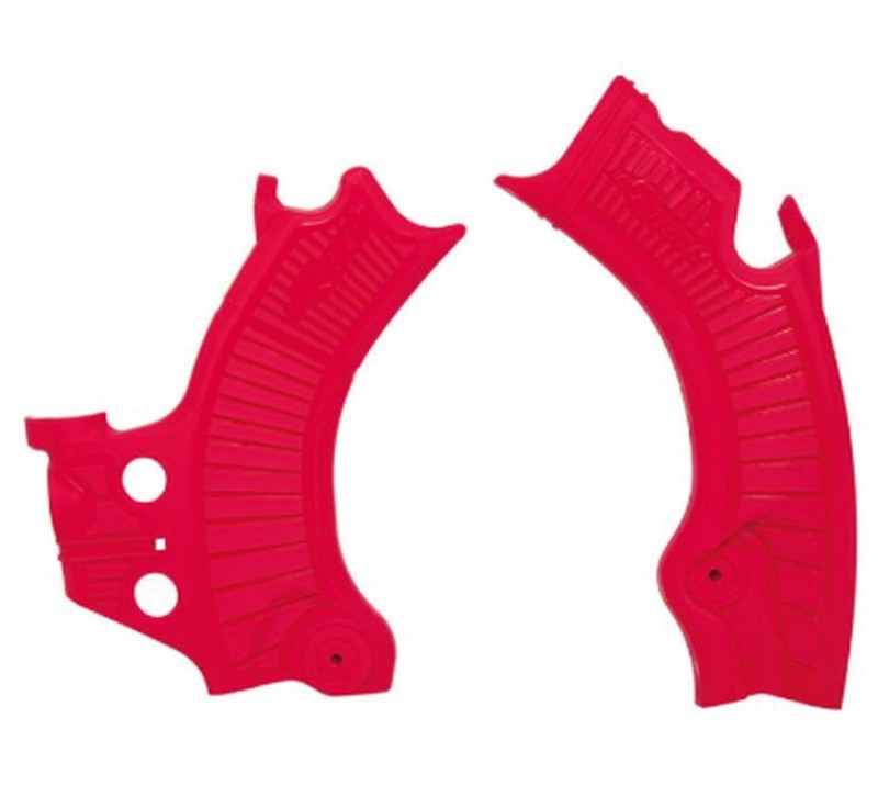 RACETECH (RTECH) OSŁONY RAMY (KOMPLET) BI-MATERIAL SUPER GRIP HONDA CRF 450/RX '21 KOLOR CZERWONY