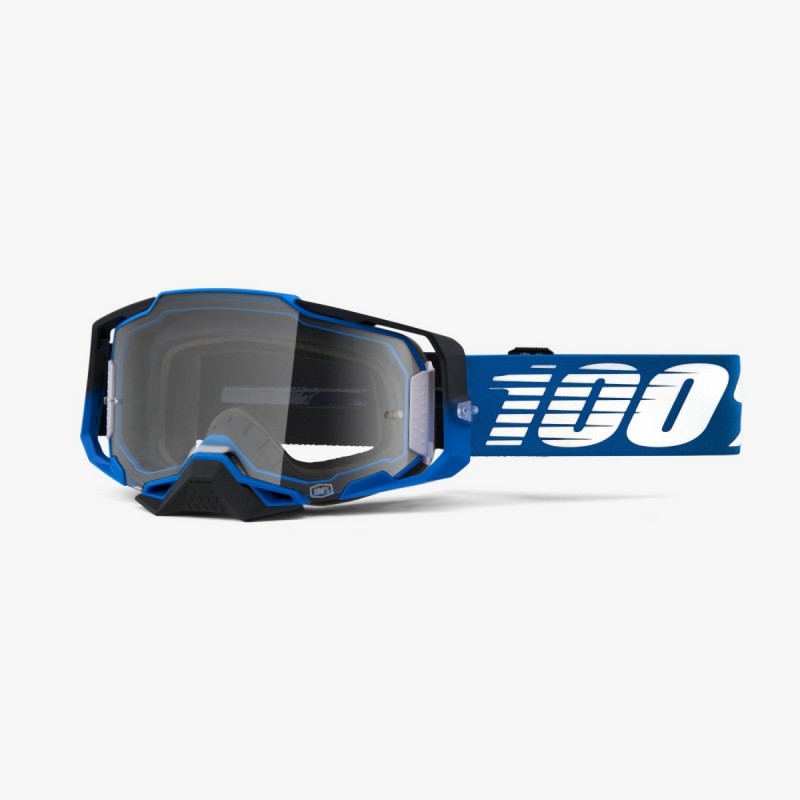100 PROCENT GOGLE ARMEGA ROCKCHUCK - CLEAR LENS - KOLOR NIEBIESKI/CZARNY/BIAŁY SZYBKA PRZEŹROCZYSTA