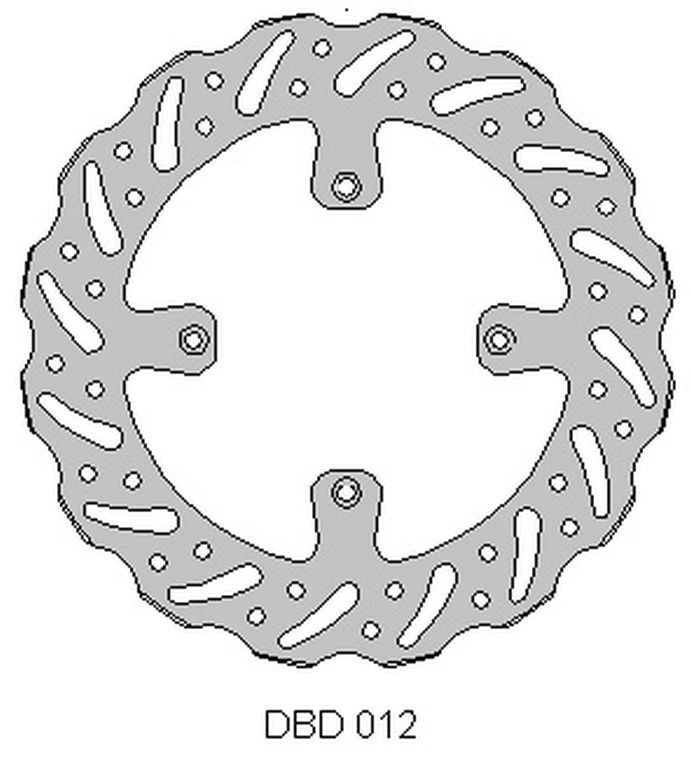 DELTA BRAKING TARCZA HAMULCOWA PRZÓD KAWASAKI KX 125 '89-'02, KX 250 '89-02, WAVE (250X100X3MM) (4X6,5MM) (NG1761,NG137) (1)