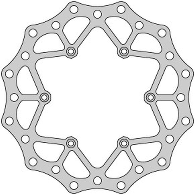 DELTA BRAKING TARCZA HAMULCOWA PRZÓD SUZUKI RM 125 '88-10, RM 250 '88-10, DRZ 250 '01-07, YAMAHA YZ 125 '01-16, YZ/YZF/WR 250 '01-16, WRF/YZF 426/450 '02-16, WAVE ULTRA LIGHT (250X118X3MM) (6X6,5MM) (NG675,NG276) (1)