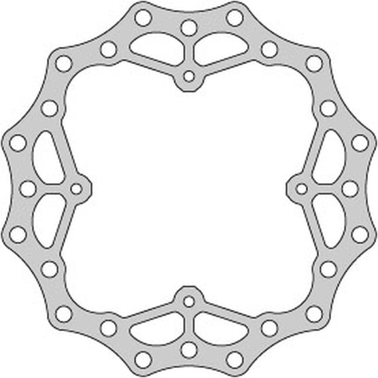 DELTA BRAKING TARCZA HAMULCOWA TYŁ HONDA CR 125 '02-07, CRF 250 '04-'21, CRF 250 X '04-17, CRF 450 '02-21, WAVE ULTRA LIGHT (240X121X4MM) (4X6,5MM) (NG654X) (1)