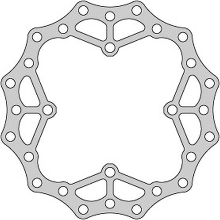 DELTA BRAKING TARCZA HAMULCOWA TYŁ KAWASAKI KX 125 '03-08, KX 250 '03-18, 21, KX 450 '06-18, 21, KLX 450 '07-21, KXE 450'10-20, RMZ 250 '04-06, WAVE ULTRA LIGHT (240X115X4MM) (4X10,5MM) (NG799X) (1)