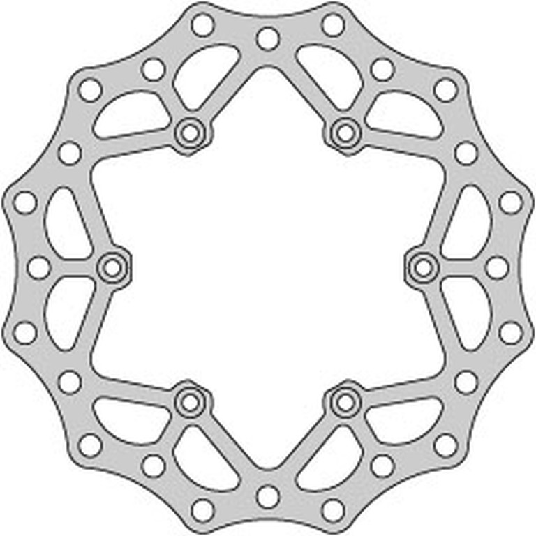 DELTA BRAKING TARCZA HAMULCOWA TYŁ KTM 2T/4T '91-21, HUSABERG, HUSQVARNA, GAS-GAS '21, WAVE ULTRA LIGHT (220X110X4MM) (6X6,5MM) (NG129,NG141) (1)
