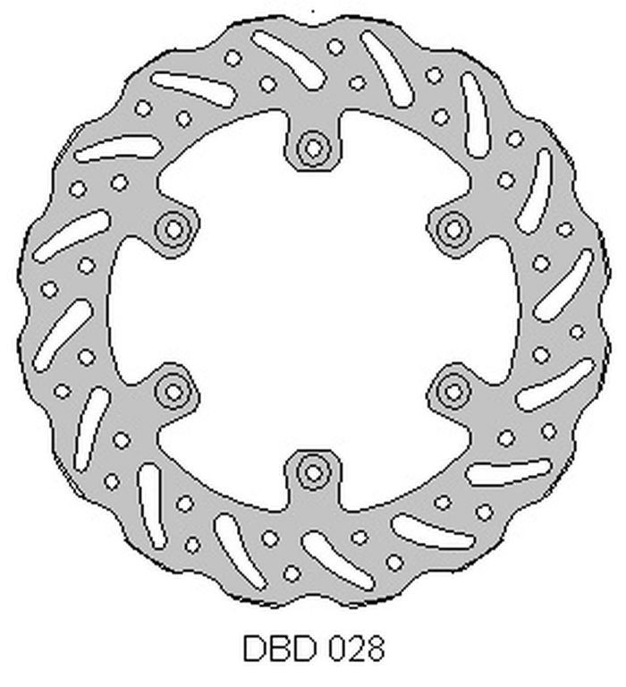 DELTA BRAKING TARCZA HAMULCOWA TYŁ YAMAHA YZ 125 '02-21, WRF 250 '02-21, WR 250 '02-07, YZ/YZF 250 '02-21, WRF/YZF '02-21, WAVE (245X115X4MM) (6X6,5MM) (NG789X) (1)