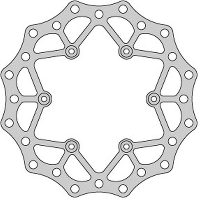 DELTA BRAKING TARCZA HAMULCOWA TYŁ YAMAHA YZ 125 '02-21, WRF 250 '02-21, WR 250 '02-07, YZ/YZF 250 '02-21, WRF/YZF '02-21, WAVE ULTRA LIGHT (245X115X4MM) (6X6,5MM) (NG789X) (1)