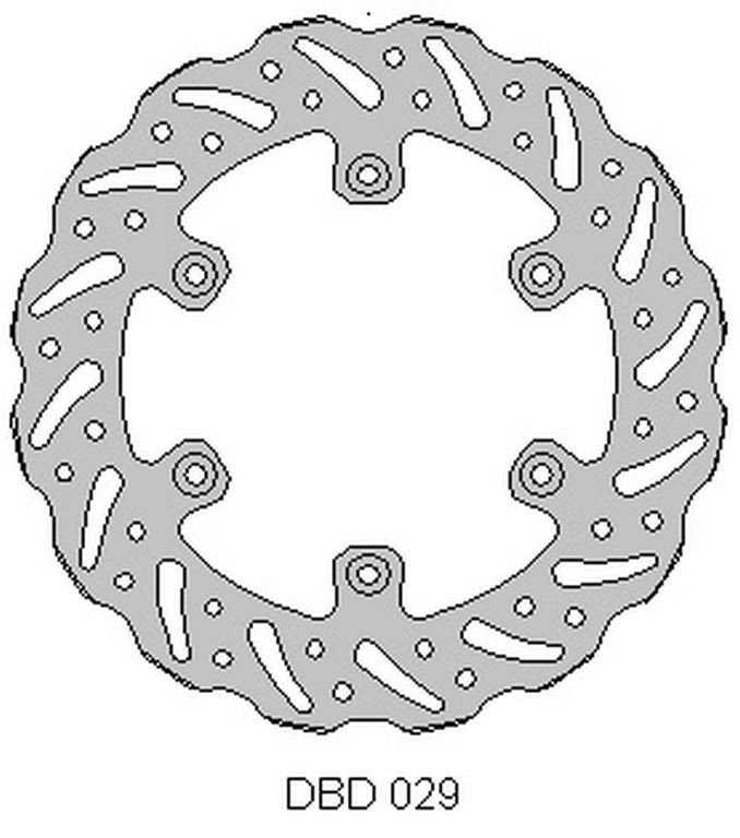 DELTA BRAKING TARCZA HAMULCOWA TYŁ YAMAHA YZ/WR 125 '98-01, YZ/WR 250 '98-'01, YZF/WRF 400/426 '99-01, WAVE (240X115X4MM) (6X6,5MM) (NG372X) (1)