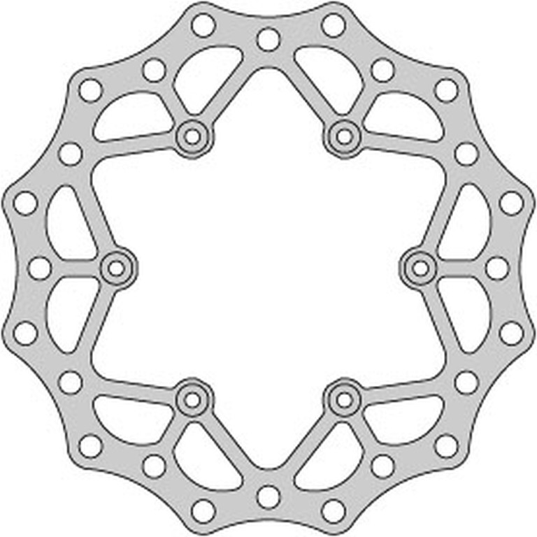 DELTA BRAKING TARCZA HAMULCOWA TYŁ YAMAHA YZ/WR 125 '98-01, YZ/WR 250 '98-'01, YZF/WRF 400/426 '99-01, WAVE ULTRA LIGHT (240X115X4MM) (6X6,5MM) (NG372X) (1)