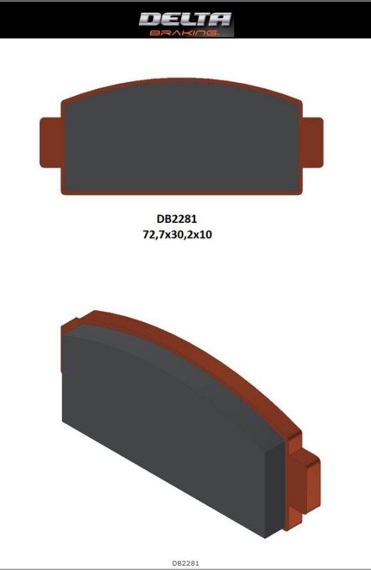 DELTA BRAKING KLOCKI HAMULCOWE KH651 CF MOTO C-FORCE 400/450/500/600 '17-21, Z-FORCE 950/1000 '18-21, U-FORCE 1000 '19-21 CF 500/600/800 '13-15 TYŁ L/P (1)